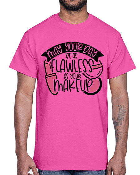 May Your Day Be As Flawless As Your Makeup Style 38#-makeup Cotton Tee
