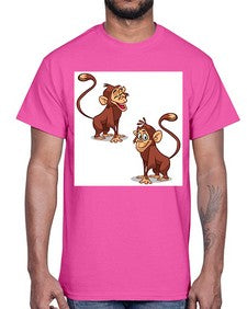 Monkey 175#- cartoon general- Cotton Tee