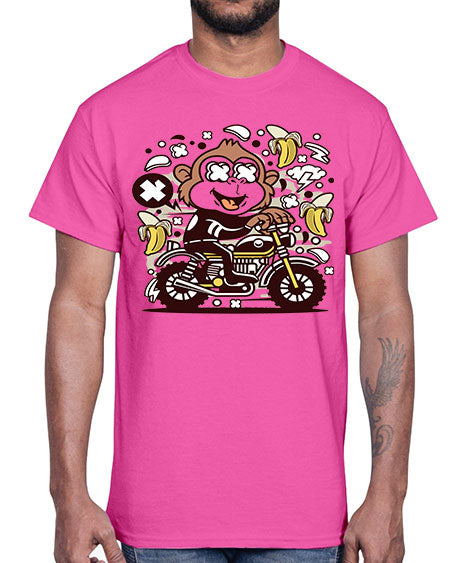 Monkey Motocrosser- monkey- Cotton Tee