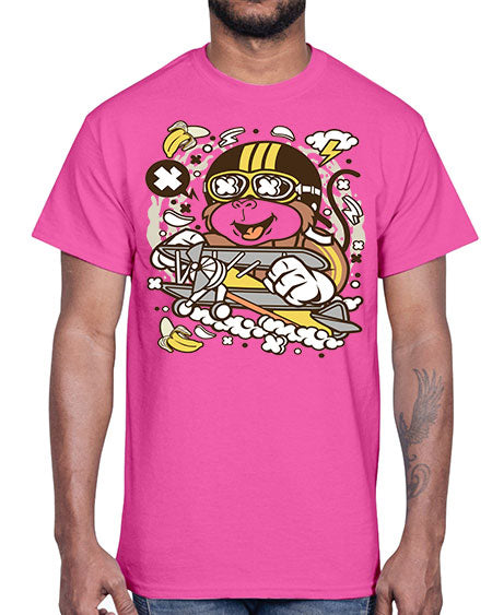 Monkey Pilot- monkey- Cotton Tee
