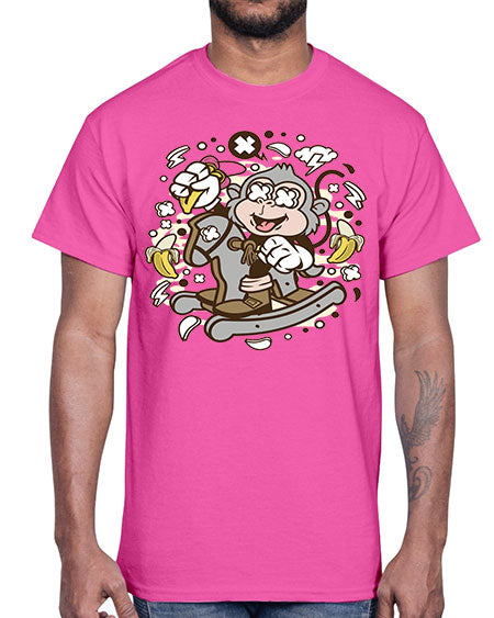 Monkey Rocking Horse- monkey- Cotton Tee