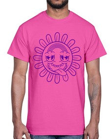 Moody sunflower 184#- cartoon general- Cotton Tee