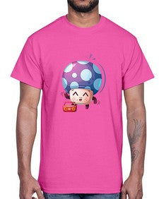 Mushroom 192#- cartoon food- Cotton Tee