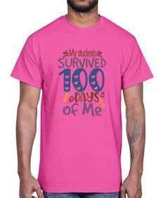 My students Grade survived one hundred days of me 546#- one hundred days- Cotton Tee