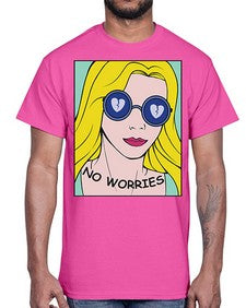No Worries 956#- art pop art- Cotton Tee