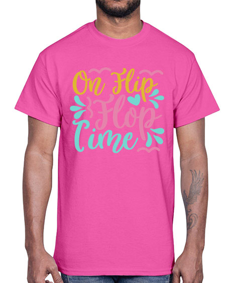 ON FLIP FLOP TIME Style 58#- summer- Cotton Tee