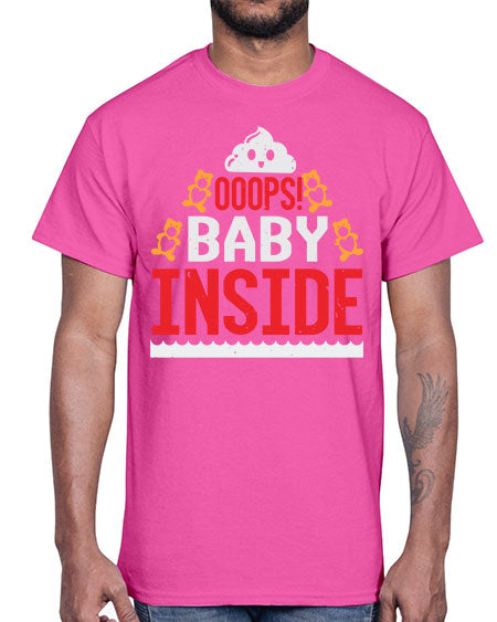 Ooops baby inside Style 179#- baby shower- Cotton Tee