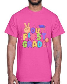 Peace Out first Grade Peace 625#- first grade- Cotton Tee