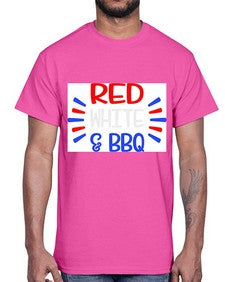 Red White BBQ 1499#- bbq- Cotton Tee