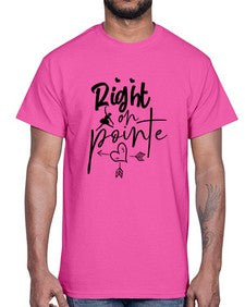 Right on pointe 181#- ballet- Cotton Tee