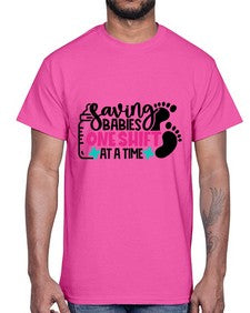 Saving Babies One Shift At A Time Style Style 1371#- nurse- Cotton Tee