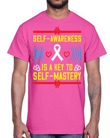 Self wareness is a key to self mastery Style 32#- Self awareness- Cotton Tee