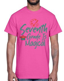 Seventh Grade Is Magical 869#- seventh grade- Cotton Tee