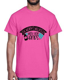 She Works Willingly With Her Hands Style Style 1389#- nurse- Cotton Tee