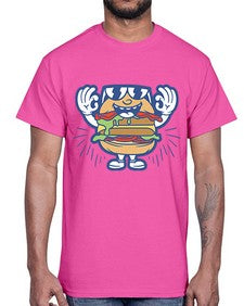 Sir burger 206#- cartoon food- Cotton Tee