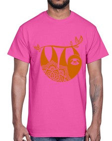 SlothMandala 1076#- mandala- Cotton Tee