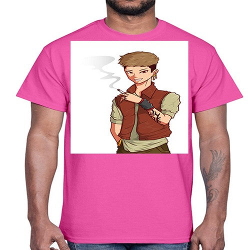 Smoker street boy 61#- anime- Cotton Tee