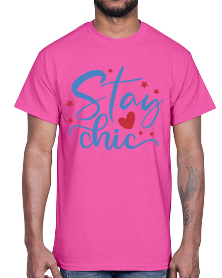 Stay Chic 150#-  fashion- Cotton Tee