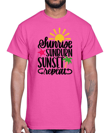 Sunrise Sunburn Sunset Repeat Style 16#- summer- Cotton Tee