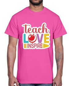 Teach Love Inspire 1443#- teacher- Cotton Tee