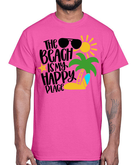 The Beach Is My Happy Place Style 12#- summer- Cotton Tee