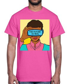 The Future is Real 1151#- art pop art- Cotton Tee