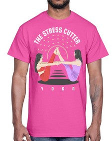 The Stress Cutter 562#- yoga- Cotton Tee
