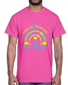 The best computer technician in the galaxy 13#- computer- Cotton Tee