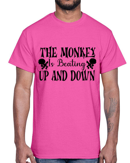 The monkey is beating up - monkey- Cotton Tee