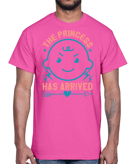 The princess has arrived Style 225#- baby shower- Cotton Tee