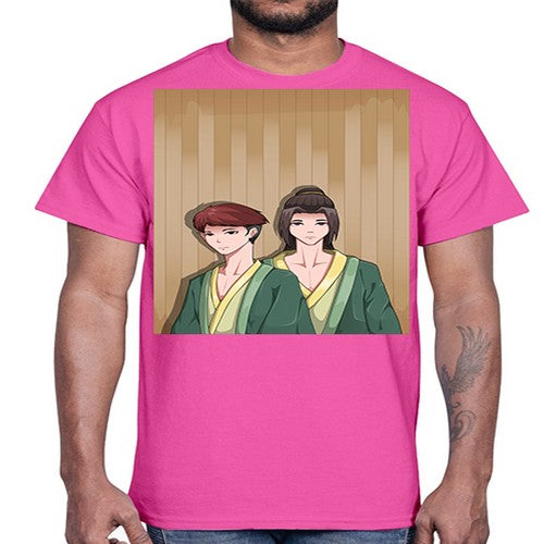 Two man in a hot spring 18#- anime- Cotton Tee