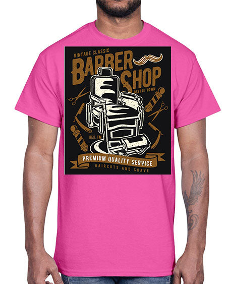 Vintage Barber Shop1597#- barber- Cotton Tee