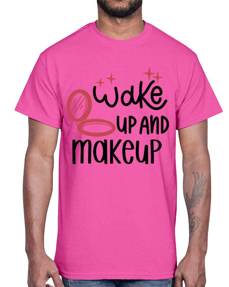 Wake up and Makeup Style 7#-makeup Cotton Tee