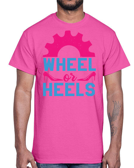 Wheel or Heels Style 238#- baby shower- Cotton Tee