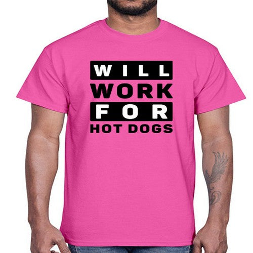Will Work For Style 1#- dogs- Cotton Tee
