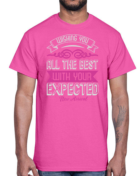 Wishing you all the best on your new arrival Style 240#- baby shower- Cotton Tee