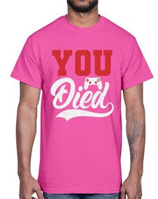 YOU DIED 56#- video games- Cotton Tee