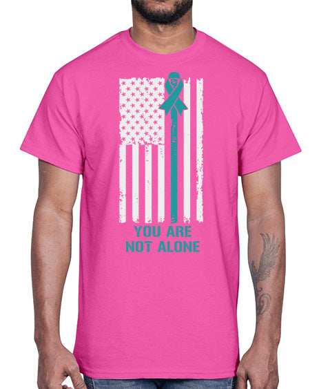 You Are Not Alone PTSD 1#- PTSD- Cotton Tee