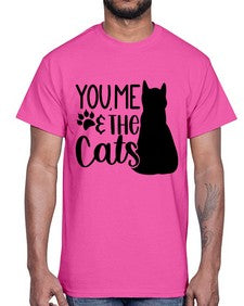 You Me The Cat Style 110#- cats- Cotton Tee
