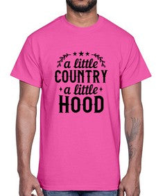 a little country a little hood 181#- western- Cotton Tee
