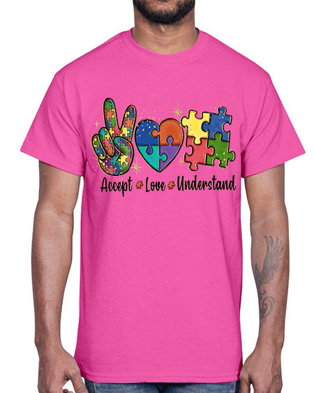 accept love understand 2#- autism- Cotton Tee