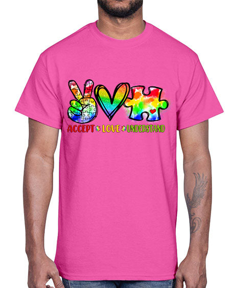 accept love understand- autism- Cotton Tee