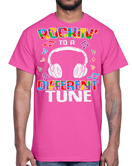 autism game rocking to a 23#- autism- Cotton Tee