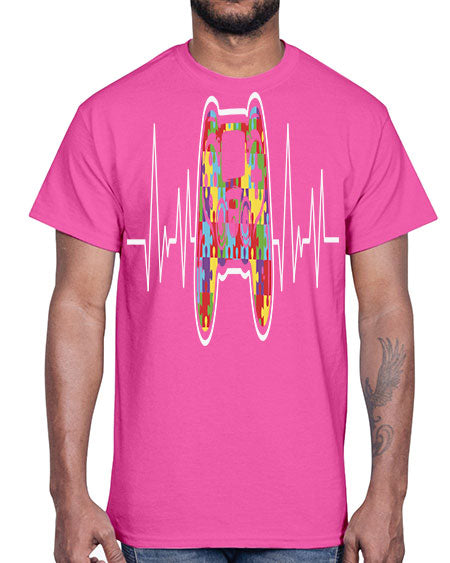 autism gamer heartbeat 27#- autism- Cotton Tee