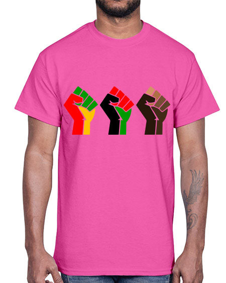 black power fists 196#- black words and phrases- Cotton Tee