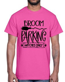 broom parking witches only 46#- witch- Cotton Tee