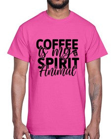 coffee is my spirit animal 820#- tea- Cotton Tee