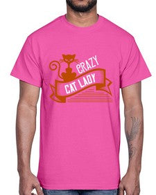 crazy cat lady Style 43#- cats- Cotton Tee