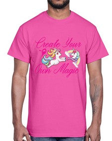 create your own magic 84#- unicorn- Cotton Tee