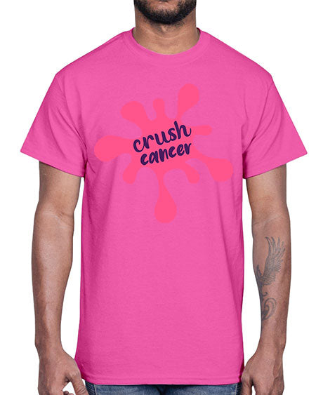 crush cancer Style 18#- breast cancer- Cotton Tee